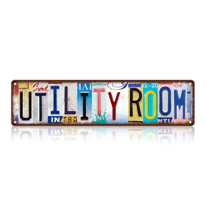 MTsigns Vintage Utility Room Metal Tin Signs Street Signs Wall Decor 16 x 4 Inches - Image 1